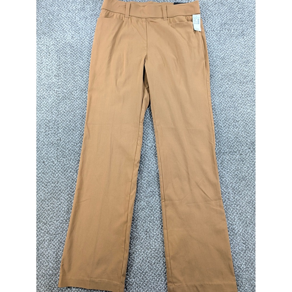 Maurices Bootcut Bengaline Pants Camel Tan Mid Rise Stretch Size M Regular NEW